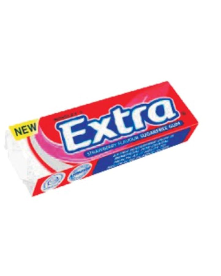Wrigley Extra Strawberry Flavour Sugarfree Chewing Gum 15 g (Pack of 30) 302519934